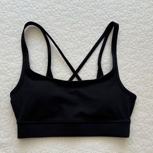 Vuori Black Cross-Back Sports Bra (Mindset Bra)
